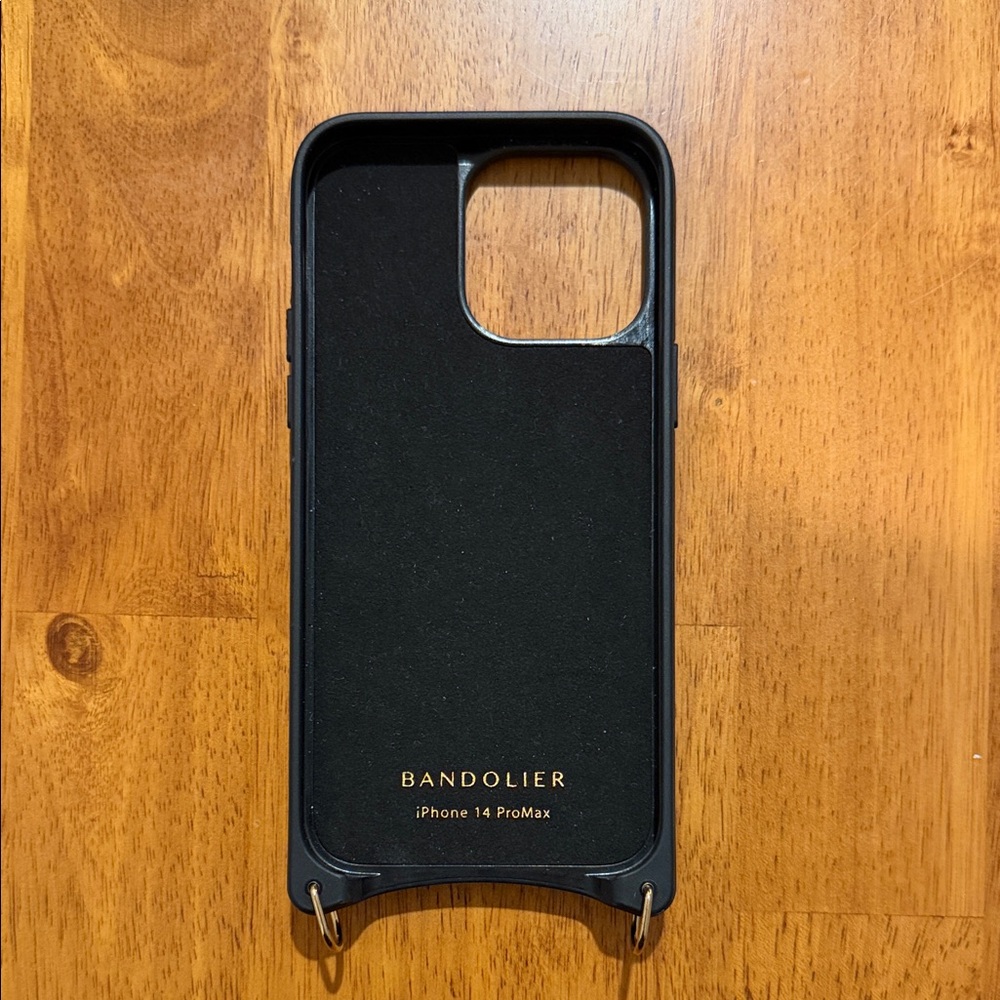 Bandolier Black Pebbled Leather iPhone 14 Pro Max Case - Picture 2 of 2